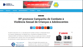 RP promove Campanha de Combate à Violência Sexual de Crianças e Adolescentes -