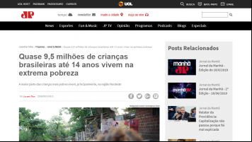 Quase 9,5 milhões de crianças brasileiras até 14 anos vivem na extrema pobreza