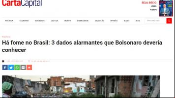 Há fome no Brasil: 3 dados alarmantes que Bolsonaro deveria conhecer