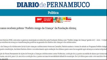 Gestores pernambucanos recebem prêmio "Prefeito Amigo da Criança" da Fundação Abrinq