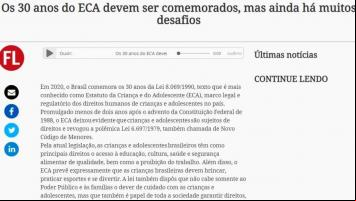 Os 30 anos do ECA devem ser comemorados, mas ainda há muitos desafios