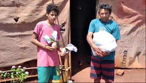 "Se não fossem os alimentos desta cesta, meus filhos não teriam o que comer”