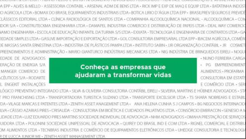 Mais de 70 empresas ajudaram a garantir comida na mesa a milhares de brasileiros